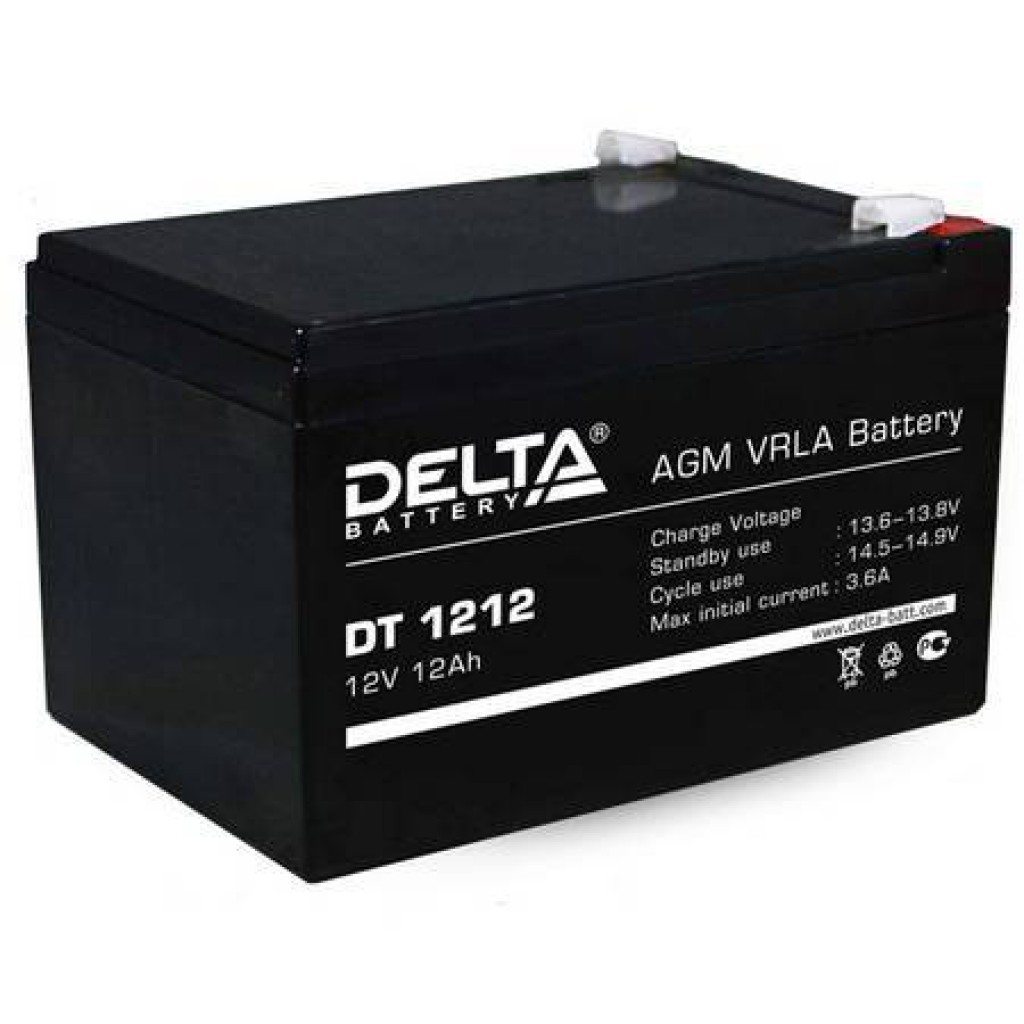 DT 1212 аккумулятор 12Ач 12В Delta