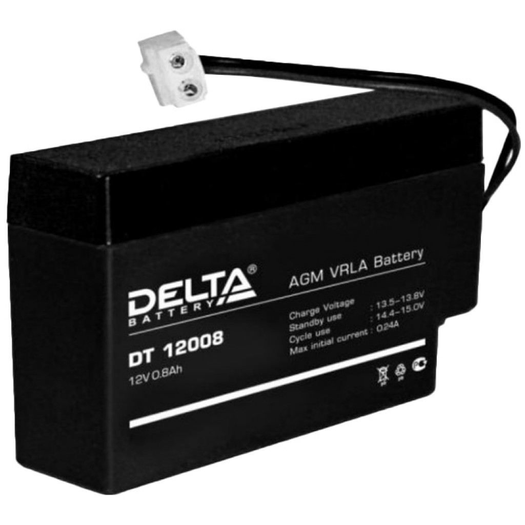 DT 12008 (T9) аккумулятор 0.8Ач 12В Delta