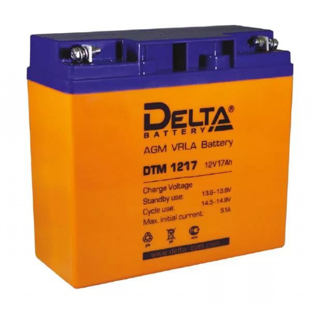 DTM 1217 аккумулятор 17Ач 12В Delta