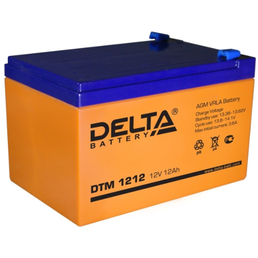DTM 1212 аккумулятор 12Ач 12В Delta