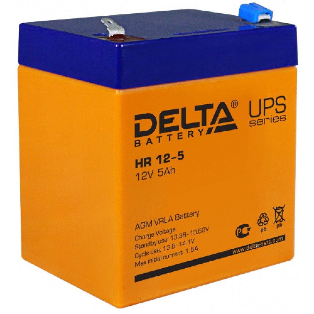 HR 12-5 аккумулятор 5Ач 12В Delta