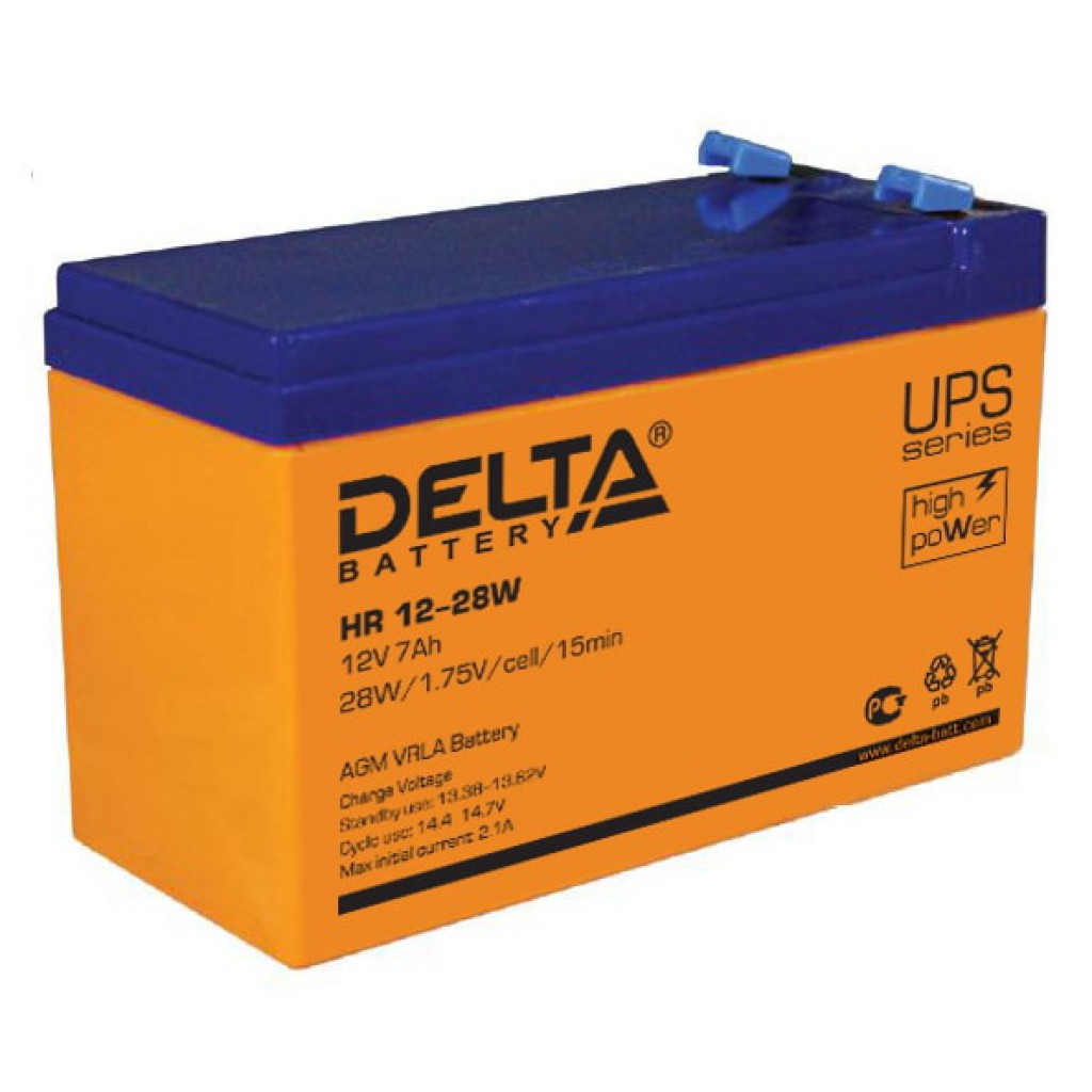 HR 12-28 W аккумулятор 7Ач 12В Delta