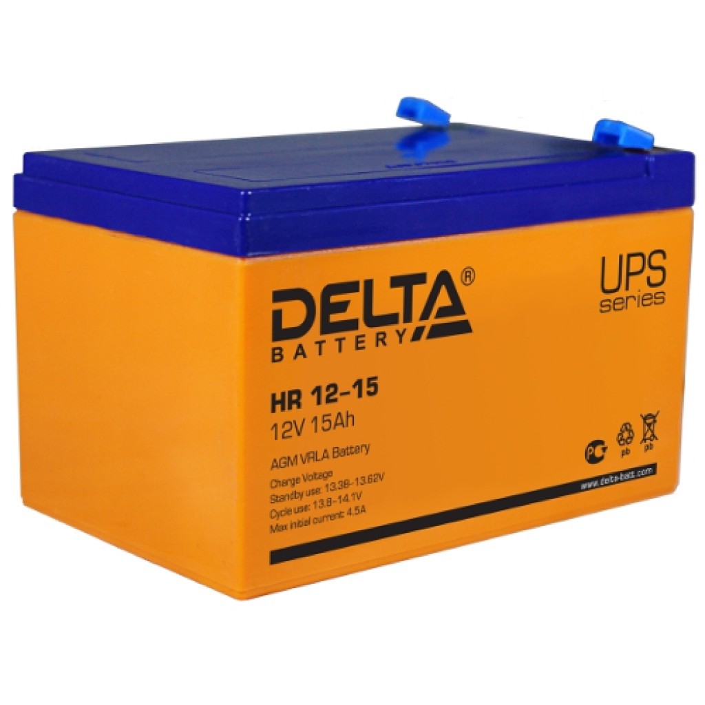 HR 12-15 аккумулятор 15Ач 12В Delta