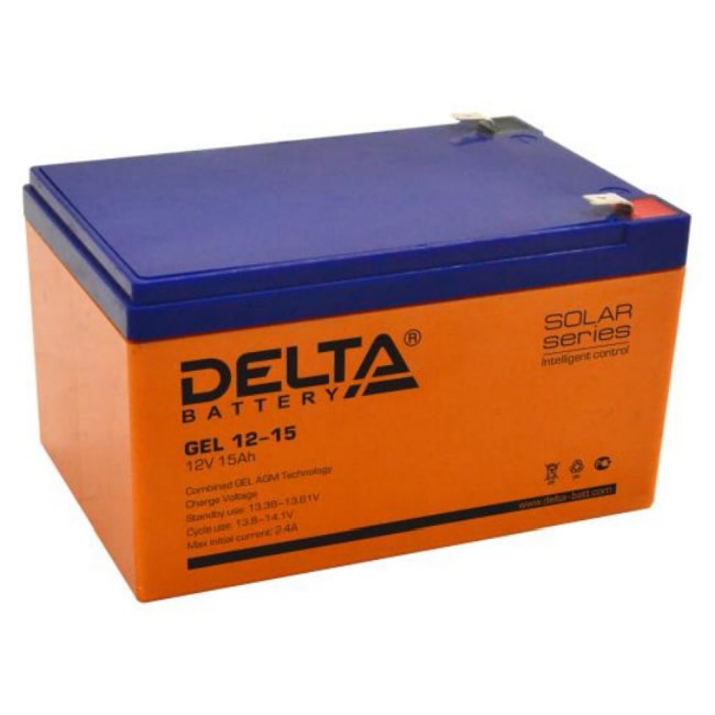 GEL 12-15 аккумулятор 15Ач 12В Delta