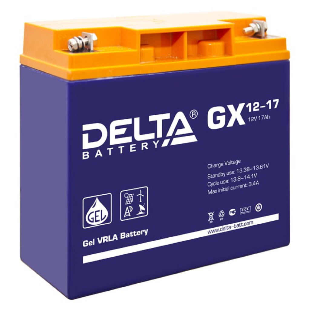 GX 12-17 аккумулятор 17Ач 12В Delta