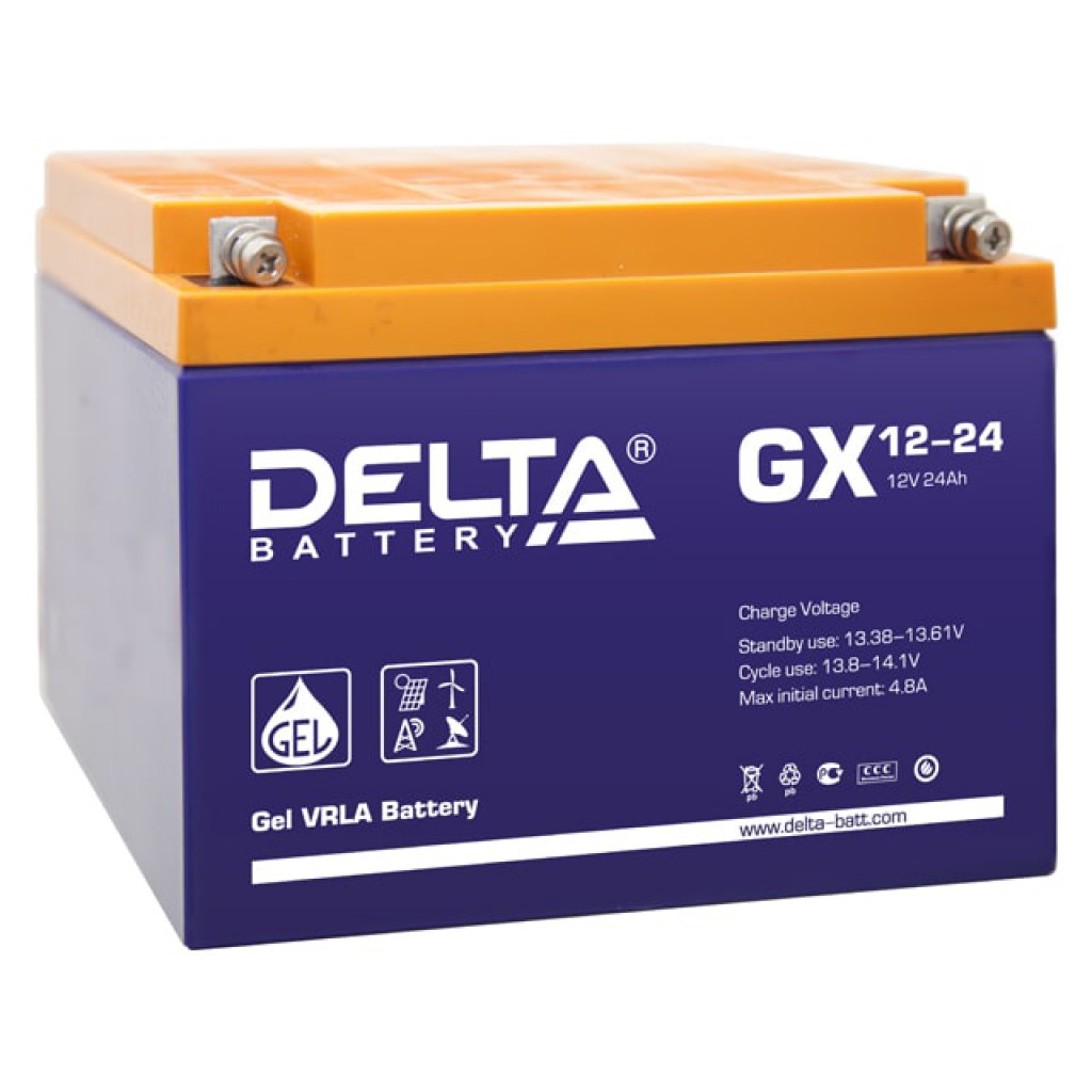 GX 12-24 аккумулятор 24Ач 12В Delta