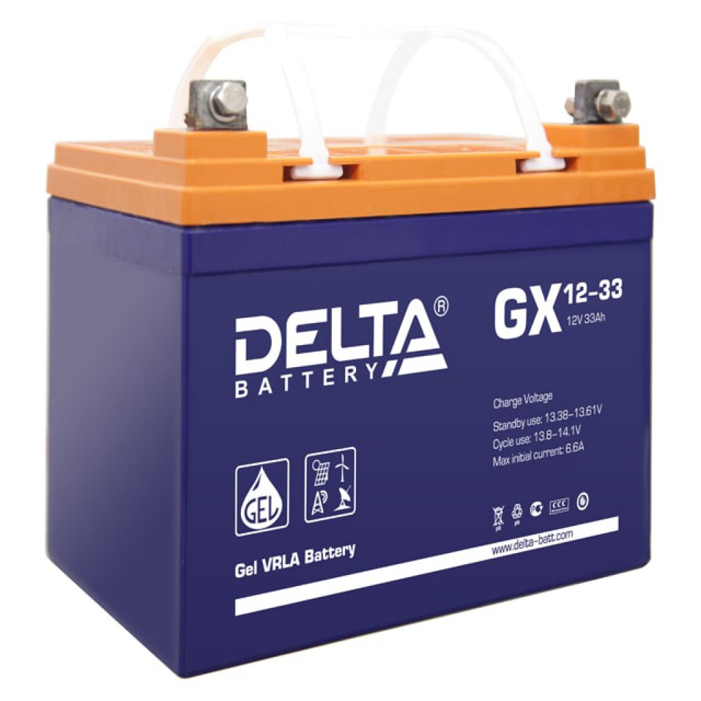 GX 12-33 аккумулятор 33Ач 12В Delta
