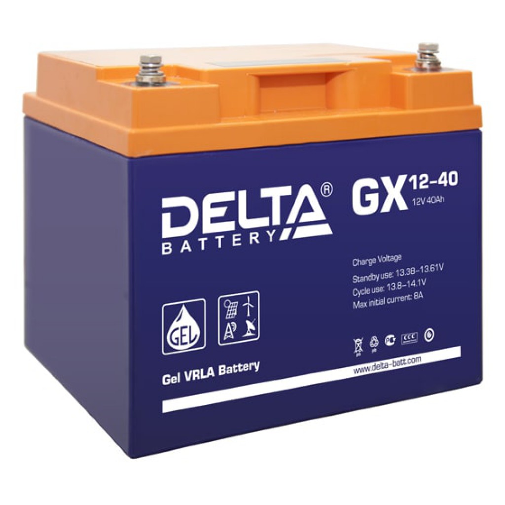 GX 12-40 аккумулятор 40Ач 12В Delta