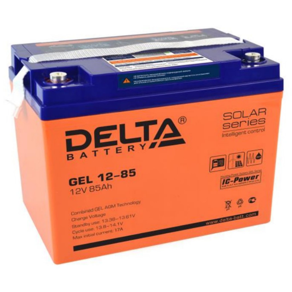 GEL 12-85 аккумулятор 85Ач 12В Delta