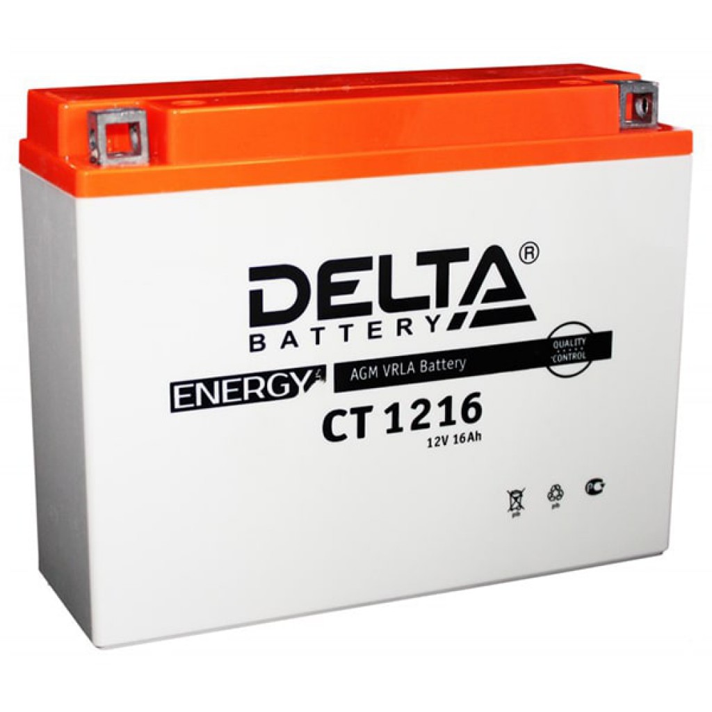 CT 1216 аккумулятор 16Ач 12В Delta