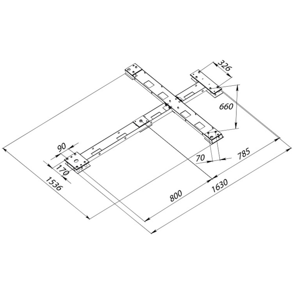 PERCo-RF16 рама монтажная для турникета